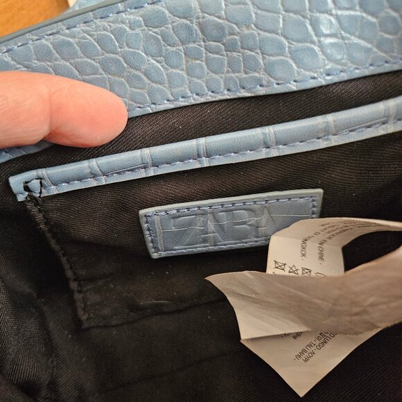 ZARA Blue Crossbody Bag - Picture 6 of 10